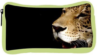 

Snoogg Eco Friendly Canvas Leopard Crying Designer Student Pen Pencil Case Coin Purse Pouch Cosmetic Makeup Bag (GREEN) Pouch(Multicolor)