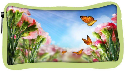 

Snoogg Eco Friendly Canvas Butterfly On Flowers Student Pen Pencil Case Coin Purse Pouch Cosmetic Makeup Bag (GREEN) Pouch(Multicolor)