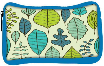

Snoogg Eco Friendly Canvas Abstract Leaves Designer Student Pen Pencil Case Coin Purse Pouch Cosmetic Makeup Bag (BLUE) Pouch(Multicolor)
