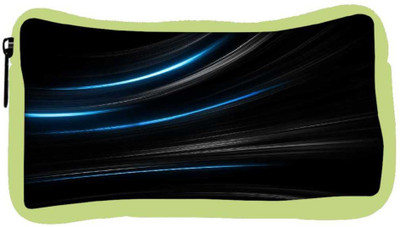 

Snoogg Eco Friendly Canvas Blue Light In Black Background Designer Student Pen Pencil Case Coin Purse Pouch Cosmetic Makeup Bag (GREEN) Pouch(Multicolor)