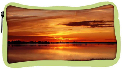 

Snoogg Eco Friendly Canvas Sunset View Designer Student Pen Pencil Case Coin Purse Pouch Cosmetic Makeup Bag (GREEN) Pouch(Multicolor)