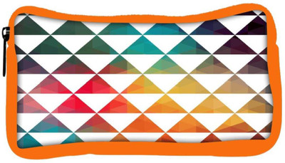 

Snoogg Eco Friendly Canvas White Triangles Designer Student Pen Pencil Case Coin Purse Pouch Cosmetic Makeup Bag (ORANGE) Pouch(Multicolor)