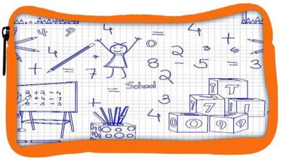 

Snoogg Eco Friendly Canvas Mathematics Designer Student Pen Pencil Case Coin Purse Pouch Cosmetic Makeup Bag (ORANGE) Pouch(Multicolor)