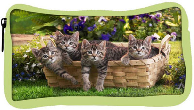 

Snoogg Eco Friendly Canvas Cats In Baskets Designer Student Pen Pencil Case Coin Purse Pouch Cosmetic Makeup Bag (GREEN) Pouch(Multicolor)