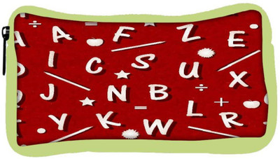 

Snoogg Eco Friendly Canvas White Alphabets Red Designer Student Pen Pencil Case Coin Purse Pouch Cosmetic Makeup Bag (GREEN) Pouch(Multicolor)