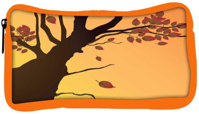 

Snoogg Eco Friendly Canvas Floral Illustration Student Pen Pencil Case Coin Purse Pouch Cosmetic Makeup Bag (ORANGE) Pouch(Multicolor)
