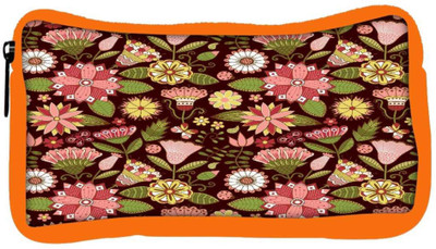 

Snoogg Eco Friendly Canvas Abstract Floral Background Student Pen Pencil Case Coin Purse Pouch Cosmetic Makeup Bag (ORANGE) Pouch(Multicolor)