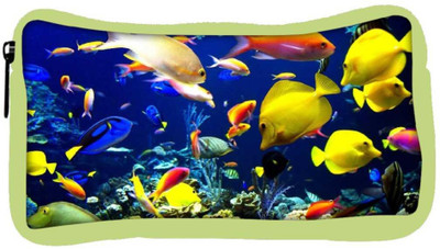 

Snoogg Eco Friendly Canvas Multicolor Fishes Designer Student Pen Pencil Case Coin Purse Pouch Cosmetic Makeup Bag (GREEN) Pouch(Multicolor)