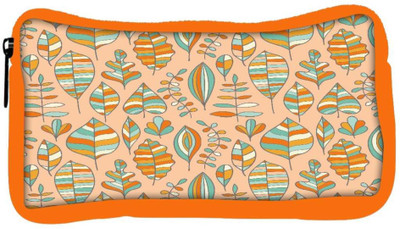 

Snoogg Eco Friendly Canvas Multicolor Cream Leaves Designer Student Pen Pencil Case Coin Purse Pouch Cosmetic Makeup Bag (ORANGE) Pouch(Multicolor)