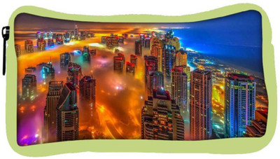 

Snoogg Eco Friendly Canvas Colorful City Designer Student Pen Pencil Case Coin Purse Pouch Cosmetic Makeup Bag (GREEN) Pouch(Multicolor)