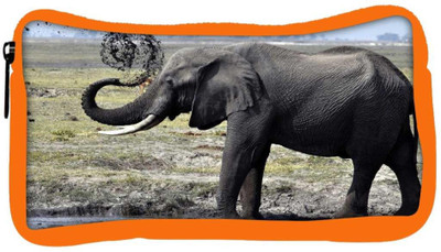 

Snoogg Eco Friendly Canvas Elephant Walking Designer Student Pen Pencil Case Coin Purse Pouch Cosmetic Makeup Bag (ORANGE) Pouch(Multicolor)