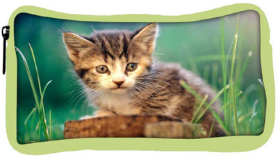 

Snoogg Eco Friendly Canvas Poor Kitty Designer Student Pen Pencil Case Coin Purse Pouch Cosmetic Makeup Bag (GREEN) Pouch(Multicolor)