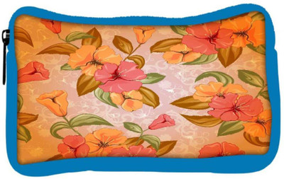 

Snoogg Eco Friendly Canvas Colorful Flowers Designer Student Pen Pencil Case Coin Purse Pouch Cosmetic Makeup Bag (BLUE) Pouch(Multicolor)
