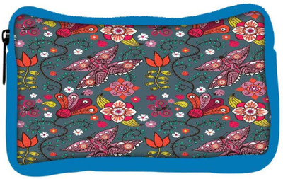 

Snoogg Eco Friendly Canvas Floral Leaves Designer Student Pen Pencil Case Coin Purse Pouch Cosmetic Makeup Bag (BLUE) Pouch(Multicolor)