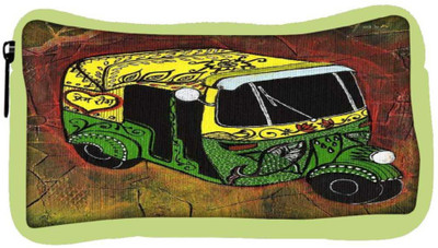 

Snoogg Eco Friendly Canvas New Delhi Auto Rickshaw 2889 Student Pen Pencil Case Coin Purse Pouch Cosmetic Makeup Bag (GREEN) Pouch(Multicolor)