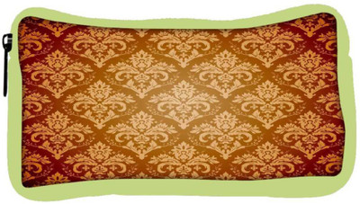 

Snoogg Eco Friendly Canvas Yellow Brown Pattern Designer Student Pen Pencil Case Coin Purse Pouch Cosmetic Makeup Bag (GREEN) Pouch(Multicolor)