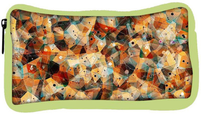

Snoogg Eco Friendly Canvas Geometric Laze Student Pen Pencil Case Coin Purse Pouch Cosmetic Makeup Bag (GREEN) Pouch(Multicolor)