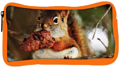 

Snoogg Eco Friendly Canvas Squaril Eating Designer Student Pen Pencil Case Coin Purse Pouch Cosmetic Makeup Bag (ORANGE) Pouch(Multicolor)