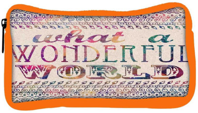

Snoogg Eco Friendly Canvas What A Wonderful World Student Pen Pencil Case Coin Purse Pouch Cosmetic Makeup Bag (ORANGE) Pouch(Multicolor)