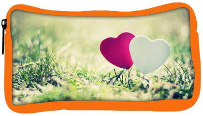 

Snoogg Eco Friendly Canvas Two Hearts Designer Student Pen Pencil Case Coin Purse Pouch Cosmetic Makeup Bag (ORANGE) Pouch(Multicolor)