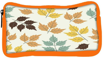 

Snoogg Eco Friendly Canvas Colorful Leaves Designer Student Pen Pencil Case Coin Purse Pouch Cosmetic Makeup Bag (ORANGE) Pouch(Multicolor)