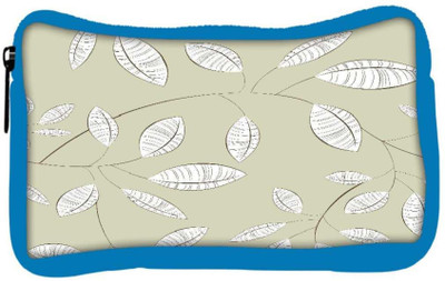 

Snoogg Eco Friendly Canvas White Leaves Designer Student Pen Pencil Case Coin Purse Pouch Cosmetic Makeup Bag (BLUE) Pouch(Multicolor)