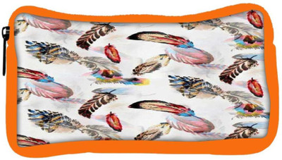 

Snoogg Eco Friendly Canvas Colorful Feather Designer Student Pen Pencil Case Coin Purse Pouch Cosmetic Makeup Bag (ORANGE) Pouch(Multicolor)