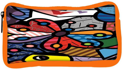 

Snoogg Eco Friendly Canvas Multicolor Butterfly Designer Student Pen Pencil Case Coin Purse Pouch Cosmetic Makeup Bag (ORANGE) Pouch(Multicolor)