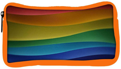 

Snoogg Eco Friendly Canvas Abstract Colorful Strips Designer Student Pen Pencil Case Coin Purse Pouch Cosmetic Makeup Bag (ORANGE) Pouch(Multicolor)