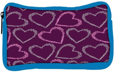 

Snoogg Eco Friendly Canvas Multiple Hearts Pink Pattern Designer Student Pen Pencil Case Coin Purse Pouch Cosmetic Makeup Bag (BLUE) Pouch(Multicolor)