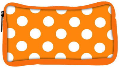 

Snoogg Eco Friendly Canvas Yellow Polka Dot Student Pen Pencil Case Coin Purse Pouch Cosmetic Makeup Bag (ORANGE) Pouch(Multicolor)