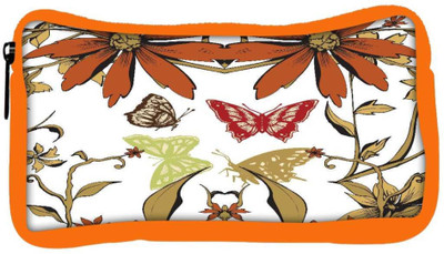 

Snoogg Eco Friendly Canvas Garden White Pattern Designer Student Pen Pencil Case Coin Purse Pouch Cosmetic Makeup Bag (ORANGE) Pouch(Multicolor)