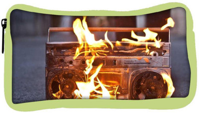 

Snoogg Eco Friendly Canvas Boombox In Fire Photography Designer Student Pen Pencil Case Coin Purse Pouch Cosmetic Makeup Bag (GREEN) Pouch(Multicolor)