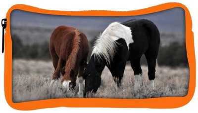 

Snoogg Eco Friendly Canvas Black And Brown Horse Designer Student Pen Pencil Case Coin Purse Pouch Cosmetic Makeup Bag (ORANGE) Pouch(Multicolor)