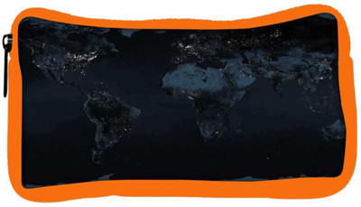 

Snoogg Eco Friendly Canvas Brown Map Designer Student Pen Pencil Case Coin Purse Pouch Cosmetic Makeup Bag (ORANGE) Pouch(Multicolor)