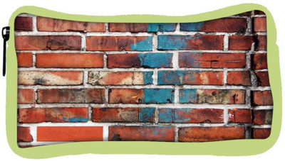 

Snoogg Eco Friendly Canvas Brick Wallpaper Designer Student Pen Pencil Case Coin Purse Pouch Cosmetic Makeup Bag (GREEN) Pouch(Multicolor)