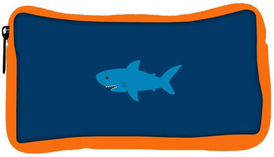 

Snoogg Eco Friendly Canvas Small Shark Designer Student Pen Pencil Case Coin Purse Pouch Cosmetic Makeup Bag (ORANGE) Pouch(Multicolor)