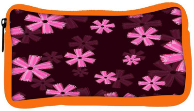 

Snoogg Eco Friendly Canvas Pink Floral Marron Pattern Designer Student Pen Pencil Case Coin Purse Pouch Cosmetic Makeup Bag (ORANGE) Pouch(Multicolor)