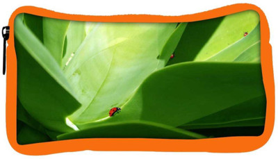 

Snoogg Eco Friendly Canvas Big Leaves Designer Student Pen Pencil Case Coin Purse Pouch Cosmetic Makeup Bag (ORANGE) Pouch(Multicolor)