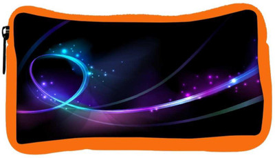 

Snoogg Eco Friendly Canvas Shinning Waves Designer Student Pen Pencil Case Coin Purse Pouch Cosmetic Makeup Bag (ORANGE) Pouch(Multicolor)