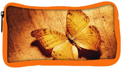 

Snoogg Eco Friendly Canvas Butterfly Designer Student Pen Pencil Case Coin Purse Pouch Cosmetic Makeup Bag (ORANGE) Pouch(Multicolor)