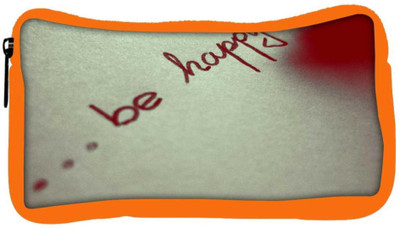 

Snoogg Eco Friendly Canvas Be Happy Designer Student Pen Pencil Case Coin Purse Pouch Cosmetic Makeup Bag (ORANGE) Pouch(Multicolor)