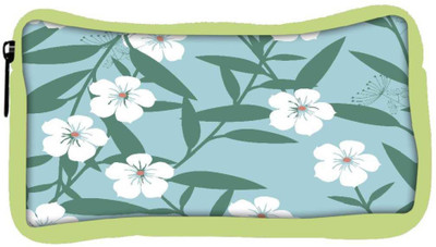 

Snoogg Eco Friendly Canvas White Flower And Green Designer Student Pen Pencil Case Coin Purse Pouch Cosmetic Makeup Bag (GREEN) Pouch(Multicolor)