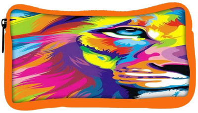 

Snoogg Eco Friendly Canvas Lion Paint Student Pen Pencil Case Coin Purse Pouch Cosmetic Makeup Bag (ORANGE) Pouch(Multicolor)