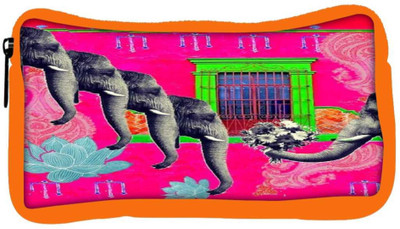 

Snoogg Eco Friendly Canvas Elephant Lover Student Pen Pencil Case Coin Purse Pouch Cosmetic Makeup Bag (ORANGE) Pouch(Multicolor)