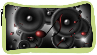 

Snoogg Eco Friendly Canvas Music Speakers Designer Student Pen Pencil Case Coin Purse Pouch Cosmetic Makeup Bag (GREEN) Pouch(Multicolor)