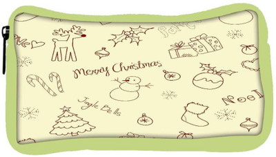 

Snoogg Eco Friendly Canvas Merry Christmas Designer Student Pen Pencil Case Coin Purse Pouch Cosmetic Makeup Bag (GREEN) Pouch(Multicolor)