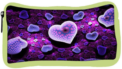 

Snoogg Eco Friendly Canvas Amazing Hearts Designer Student Pen Pencil Case Coin Purse Pouch Cosmetic Makeup Bag (GREEN) Pouch(Multicolor)