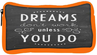 

Snoogg Eco Friendly Canvas Dreams Do Not Work Until You Do Designer Student Pen Pencil Case Coin Purse Pouch Cosmetic Makeup Bag (ORANGE) Pouch(Multicolor)