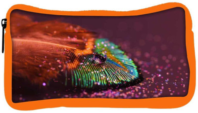 

Snoogg Eco Friendly Canvas Peacock Feather Drops Student Pen Pencil Case Coin Purse Pouch Cosmetic Makeup Bag (ORANGE) Pouch(Multicolor)